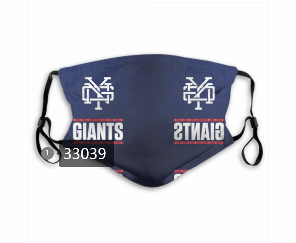 New 2021 NFL New York Giants #66 Dust mask with filter
